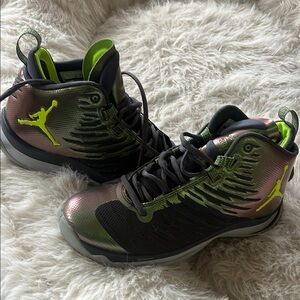 Jordan Athletic Shoes Black and Green